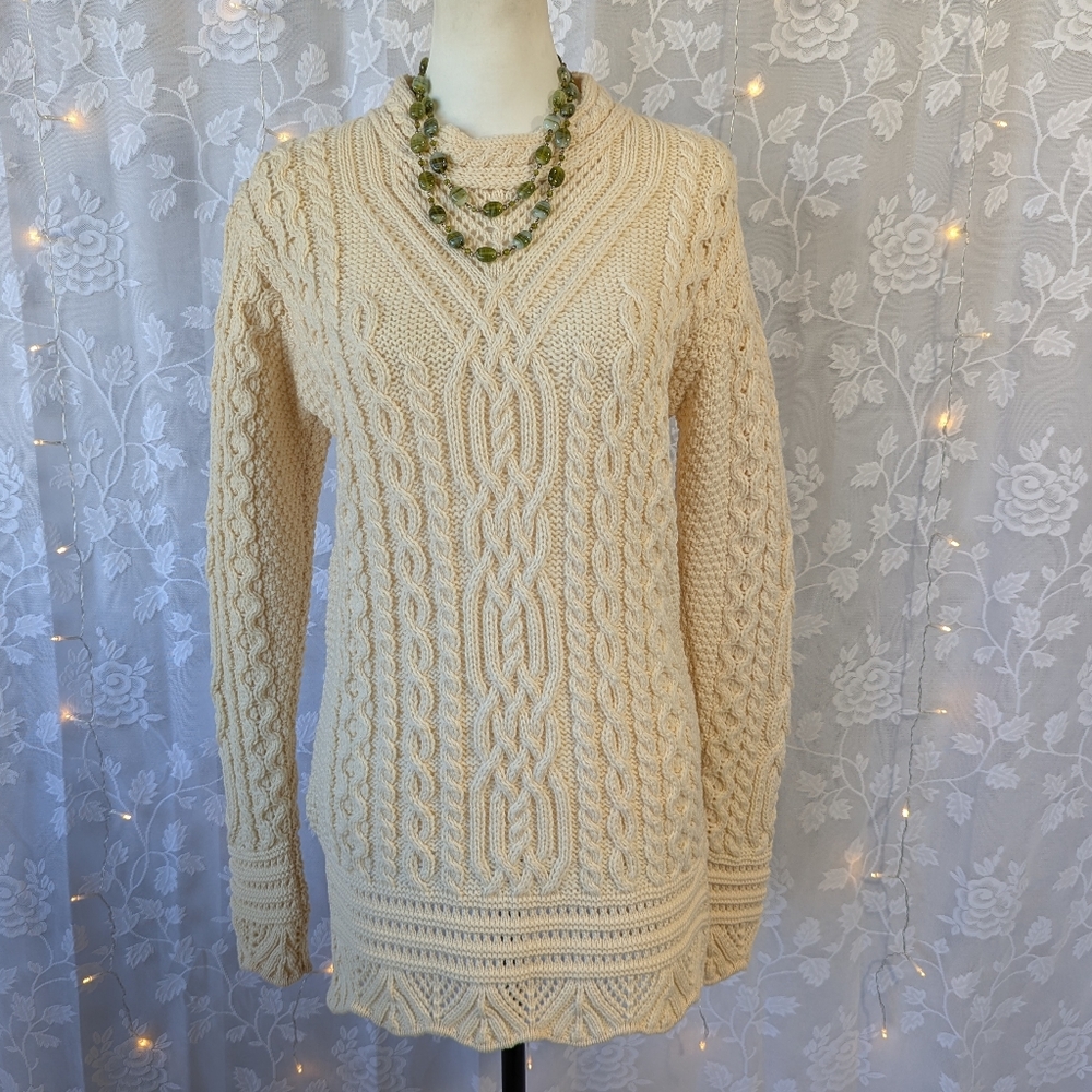 NWT The Irish Store 100% New Merino Wool Tunic Sweater - Picture 2 of 8